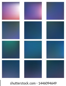 Abstract blurred gradient mesh background in dark colors. Vector illustration for your graphic design, banner, space or aqua poster. Multicolor, dark, blue, dark green, purple.