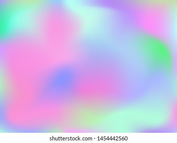Abstract blurred gradient mesh background. Colorful smooth banner template.Trendy creative vector. Intense blank Holographic spectrum gradient for cover.