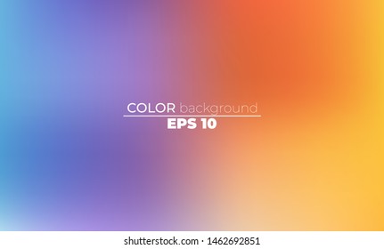 Abstract blurred gradient mesh background in bright summer colors. Colorful smooth. Easy editable soft colored vector illustration, Suitable For Wallpaper, Banner, Background, Card, Book Illustration,