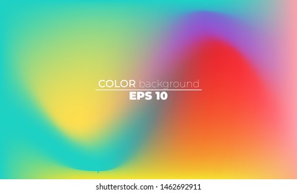 Abstract blurred gradient mesh background in bright summer colors. Colorful smooth. Easy editable soft colored vector illustration, Suitable For Wallpaper, Banner, Background, Card, Book Illustration,