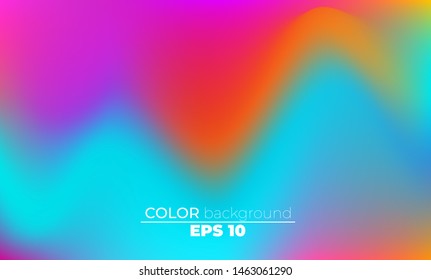 Abstract blurred gradient mesh background in bright summer colors. Colorful smooth. Easy editable soft colored vector illustration, Suitable For Wallpaper, Banner, Background, Card, Book Illustration,