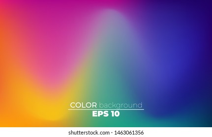 Abstract blurred gradient mesh background in bright summer colors. Colorful smooth. Easy editable soft colored vector illustration, Suitable For Wallpaper, Banner, Background, Card, Book Illustration,