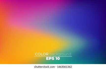 Abstract blurred gradient mesh background in bright summer colors. Colorful smooth. Easy editable soft colored vector illustration, Suitable For Wallpaper, Banner, Background, Card, Book Illustration,