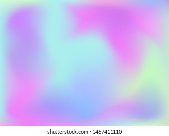Abstract blurred gradient mesh background. Colorful smooth banner template.Trendy creative vector. Intense blank Holographic spectrum gradient for cover.
