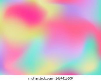 Abstract blurred gradient mesh background. Colorful smooth banner template.Trendy creative vector. Intense blank Holographic spectrum gradient for cover.