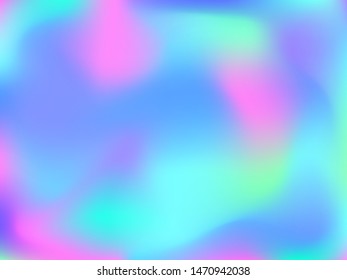 Abstract blurred gradient mesh background. Colorful smooth banner template.Trendy creative vector. Intense blank Holographic spectrum gradient for cover.