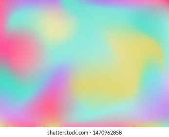 Abstract blurred gradient mesh background. Colorful smooth banner template.Trendy creative vector. Intense blank Holographic spectrum gradient for cover.