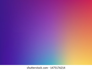 Abstract blurred gradient mesh background in bright rainbow colors 