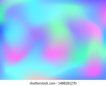 Abstract blurred gradient mesh background. Colorful smooth banner template.Trendy creative vector. Intense blank Holographic spectrum gradient for cover.