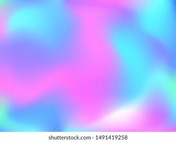 Abstract blurred gradient mesh background. Colorful smooth banner template.Trendy creative vector. Intense blank Holographic spectrum gradient for cover.