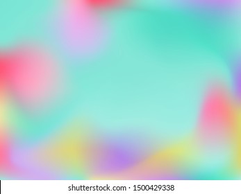 Abstract blurred gradient mesh background. Colorful smooth banner template.Trendy creative vector. Intense blank Holographic spectrum gradient for cover.
