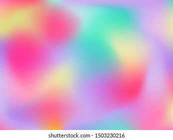 Abstract blurred gradient mesh background. Colorful smooth banner template.Trendy creative vector. Intense blank Holographic spectrum gradient for cover.