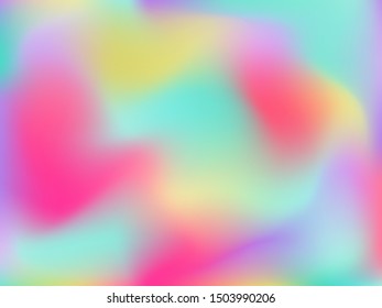 Abstract blurred gradient mesh background. Colorful smooth banner template.Trendy creative vector. Intense blank Holographic spectrum gradient for cover.