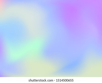 Abstract blurred gradient mesh background. Colorful smooth banner template.Trendy creative vector. Intense blank Holographic spectrum gradient for cover.