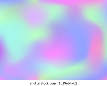 Abstract blurred gradient mesh background. Colorful smooth banner template.Trendy creative vector. Intense blank Holographic spectrum gradient for cover.