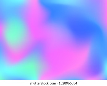 Abstract blurred gradient mesh background. Colorful smooth banner template.Trendy creative vector. Intense blank Holographic spectrum gradient for cover.
