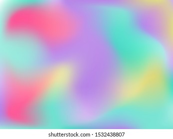 Abstract blurred gradient mesh background. Colorful smooth banner template.Trendy creative vector. Intense blank Holographic spectrum gradient for cover.