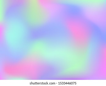 Abstract blurred gradient mesh background. Colorful smooth banner template.Trendy creative vector. Intense blank Holographic spectrum gradient for cover.