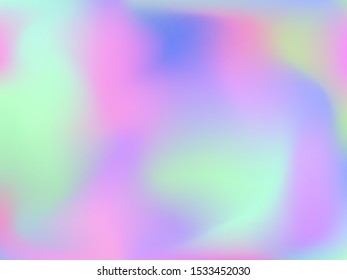 Abstract blurred gradient mesh background. Colorful smooth banner template.Trendy creative vector. Intense blank Holographic spectrum gradient for cover.