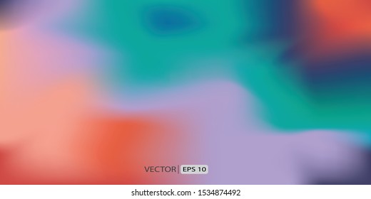 Abstract blurred gradient mesh background. Colorful smooth banner template. Easy editable soft colored vector illustration. New abstract modern screen vector image pattern picture
