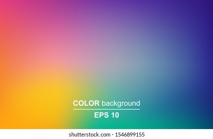 Abstract blurred gradient mesh background in bright summer colors. Colorful smooth. Easy editable soft colored vector illustration, Suitable For Wallpaper, Banner, Background, Card, Book Illustration.