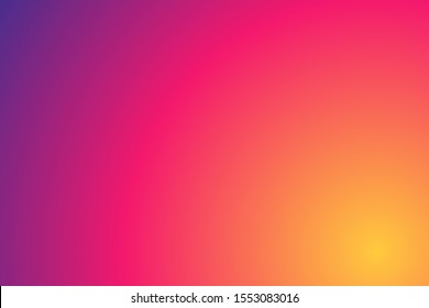Abstract blurred gradient mesh background in bright rainbow colors  Colorful smooth banner template  Easy editable soft colored vector illustration and light orange pink color 