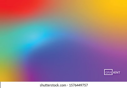 Abstract blurred gradient mesh background in bright rainbow colors, Vector Illustration.