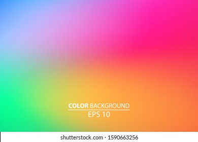 Abstract blurred gradient mesh background in bright Colorful smooth. Easy editable soft colored vector illustration, Suitable For Wallpaper, Banner, Background, Card, Book Illustration, landing page