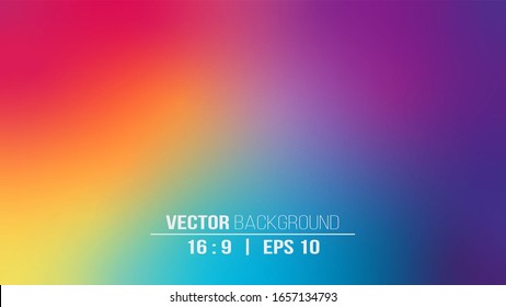 Abstract blurred gradient mesh background in bright rainbow colors  Colorful smooth banner template  EPS10 without transparency 