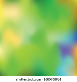 Abstract blurred gradient mesh background in bright Green Yellow  colors. vector illustration.