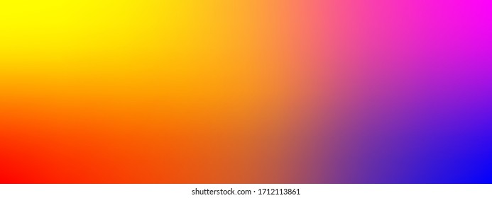 Abstract blurred gradient mesh background in bright rainbow colors. Colorful smooth banner template. Colored vector illustration EPS10.