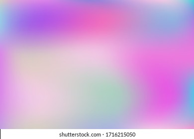 Abstract blurred gradient mesh background. Creative modern concept, vector illustration. Intense blank Holographic spectrum gradient for cover.