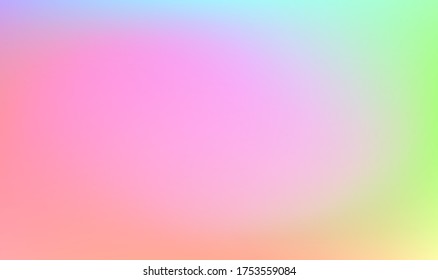 Abstract blurred gradient mesh background in bright rainbow colors. Colorful smooth banner template. Easy editable soft colored vector illustration in EPS10 without transparency.