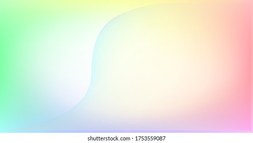 Abstract blurred gradient mesh background in bright rainbow colors. Colorful smooth banner template. Easy editable soft colored vector illustration in EPS10 without transparency.