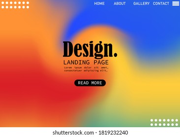 Abstract blurred gradient mesh background in bright rainbow colors. Colorful smooth banner template. Easy editable soft colored vector illustration in EPS10 without transparency.