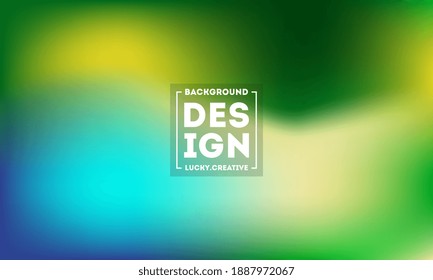 Abstract blurred gradient mesh background in bright Green Mint modern colors. Colorful smooth banner template. Easy editable soft colored vector illustration