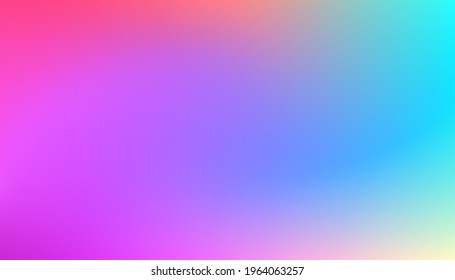 Abstract blurred gradient mesh background in bright rainbow colors. Colorful smooth banner template. Easy editable soft colored vector illustration in EPS10 without transparency.