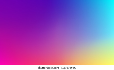 Abstract blurred gradient mesh background in bright rainbow colors. Colorful smooth banner template. Easy editable soft colored vector illustration in EPS10 without transparency.