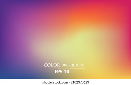Abstract blurred gradient mesh background in bright Colorful smooth. Easy editable soft colored vector illustration, Suitable For Wallpaper, Banner, Background, Card, Book Illustration, landing page