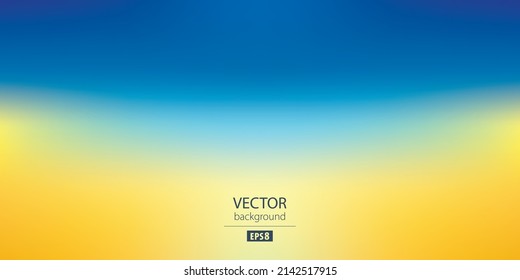 Abstract blurred gradient mesh background in blue   yellow colors national flag Ukraine  Poster banner template  Easy editable soft colored EPS8 vector illustration without transparency 