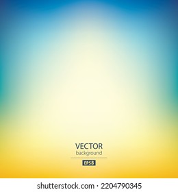 Abstract blurred gradient mesh background in national colors of Ukraine flag - blue and yellow. Template for poster or banner. Easy editable soft colored EPS8 vector illustration without transparency.