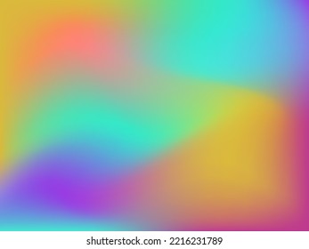 Abstract blurred gradient mesh background. Colorful smooth banner template.Trendy creative vector. Intense blank Holographic spectrum gradient for cover.