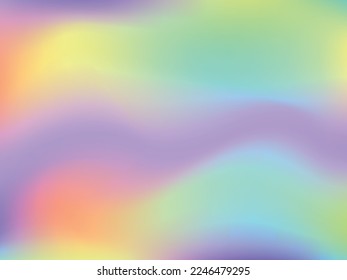 Abstract blurred gradient mesh background. Colorful smooth banner template.Trendy creative vector. Intense blank Holographic spectrum gradient for cover.
