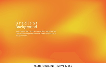 Abstract blurred gradient mesh background vector. Modern design template with vibrant yellow, orange,  blend. Suitable for poster, landing page, wallpaper, banner, decoration, cover, flyer, poster