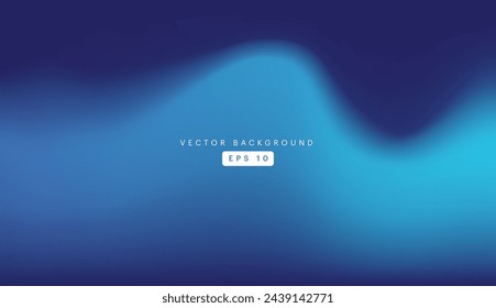 Abstract blurred gradient mesh background in ice blue colors. Vector illustration. Frozen blue color concept for your graphic design, website design template