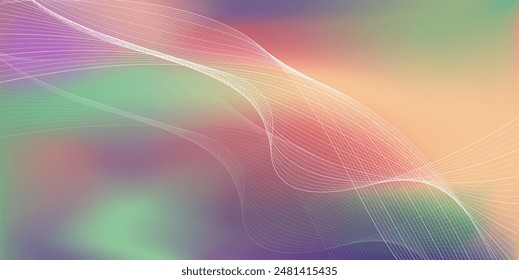 Abstract Blurred Gradient Mesh Background, Vector, Gradient Mesh Background in Bright Rainbow Colors, Multi Color Mesh Background, Editable Vector Format 