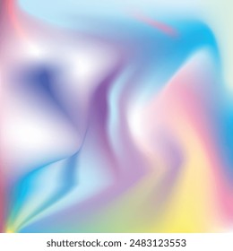 Abstract blurred gradient mesh background. Colorful smooth banner template. Holographic Texture. Metal Gasoline Brochure. Purple Pop Background. Neon Poster. Hologram Gradient. 