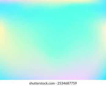 Fundo de malha de gradiente borrado abstrato. Colorido suave banner template.Trendy vetor criativo. Gradiente intenso do espectro holográfico em branco para cobertura.