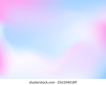 Abstract blurred gradient mesh background. Colorful smooth banner template.Trendy creative vector. Intense blank Holographic spectrum gradient for cover.