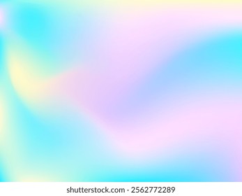 Abstract blurred gradient mesh background. Colorful smooth banner template.Trendy creative vector. Intense blank Holographic spectrum gradient for cover.